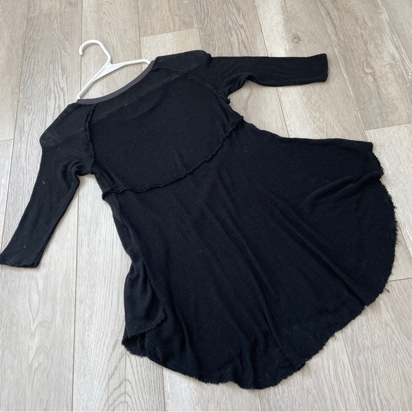 Free People Top weekends layer tee Black (xsmall) sheer whimsygoth witchy boho - Picture 5 of 10